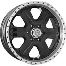 American Racing Fuel 8 Black (Series 321) 1-Piece Painted Machined Alloy Wheel for 2007 Jeep Wrangler JK & Unlimited